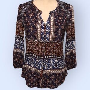 Pale Sky peasant style blouse , xs